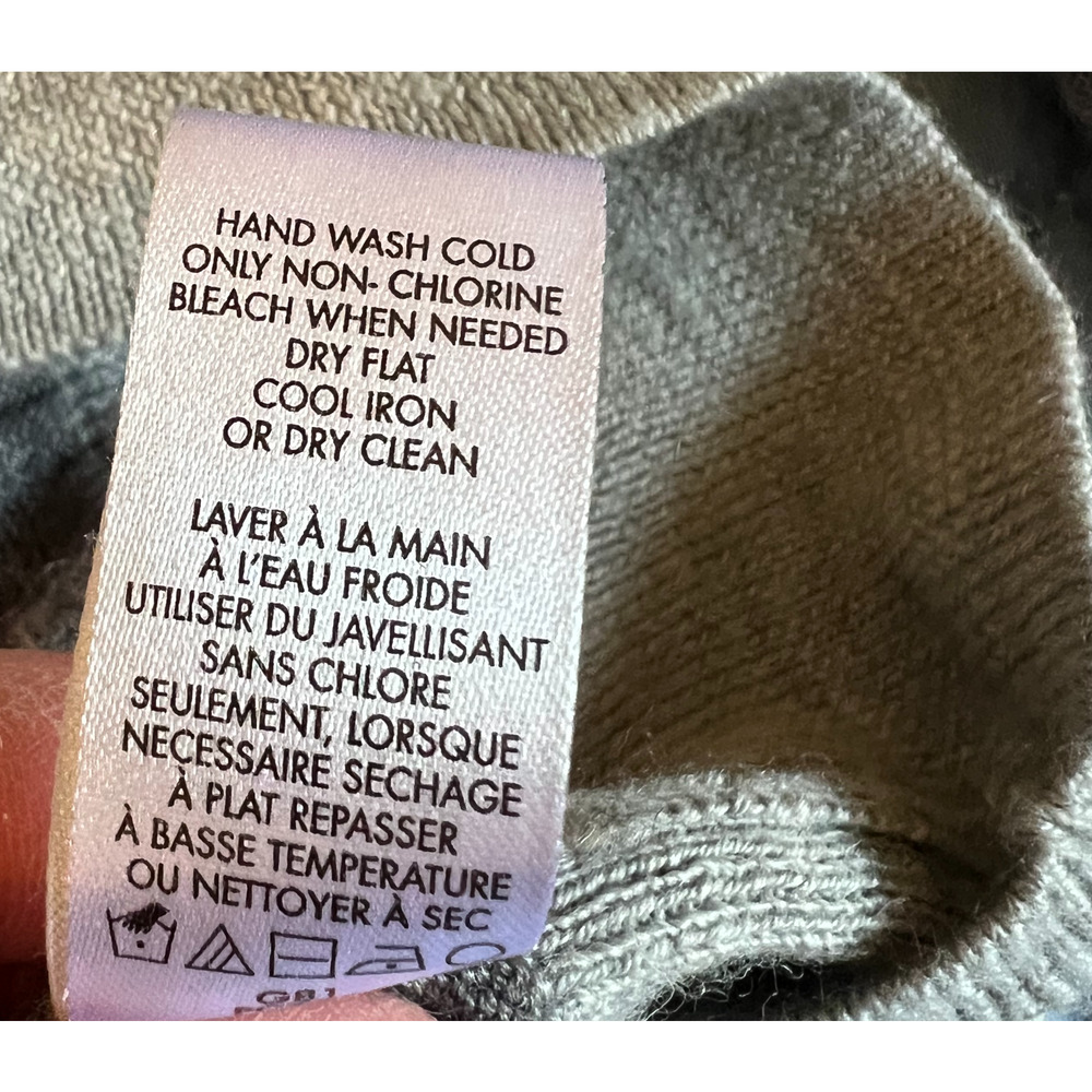 Calvin Klein Sweater Mens XL Gray Long Sleeve Merino Wool Lightweight Pullover - Picture 9 of 10